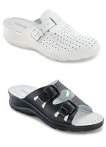 Set: Pantolette in Schwarz und Clog in Weiss 