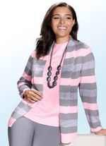 Strick-Twinset mit feinem Glanz 