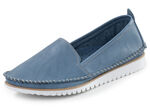 Andrea Conti, klassische Damen-Slipper, Weite G, mit herausnehmbarem Fussbett BLAU