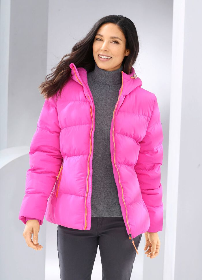 Jacke mit Windfangärmeln NEONPINK