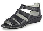 Waldläufer Riemchen-Sandalette in sommerlichem Stil SCHWARZ