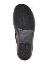 Klassische Damen-Hausschuhe, Weite H, mit anatomisch geformtem Fussbett GRANATROT