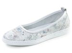Andrea Conti, schicke Damen-Ballerinas, Weite G, mit herausnehmbarem Fussbett ECRU-BUNT