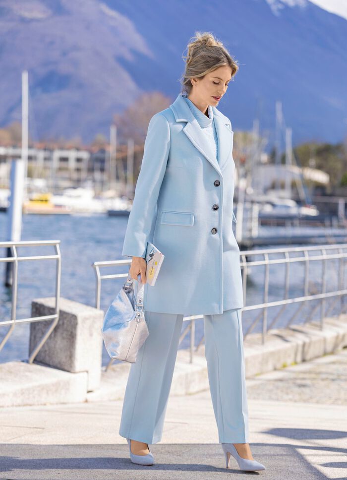 Kurzmantel mit Reverskragen HELLBLAU