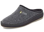 Atmungsaktive Herren-Hausschuhe, mit anatomisch geformtem Fussbett ANTHRAZIT-SCHWARZ