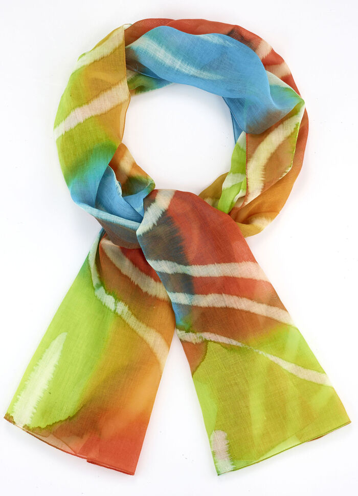 Schal mit Batikdessin 