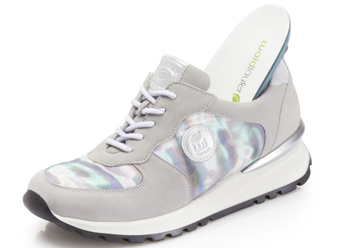 Waldläufer Sneaker mit bedrucktem Textilmaterial GRAU-BUNT