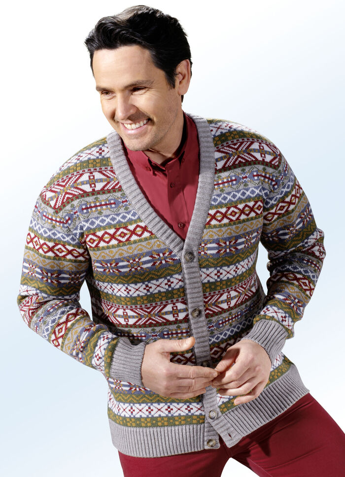 Cardigan mit durchgehender Knopfleiste 