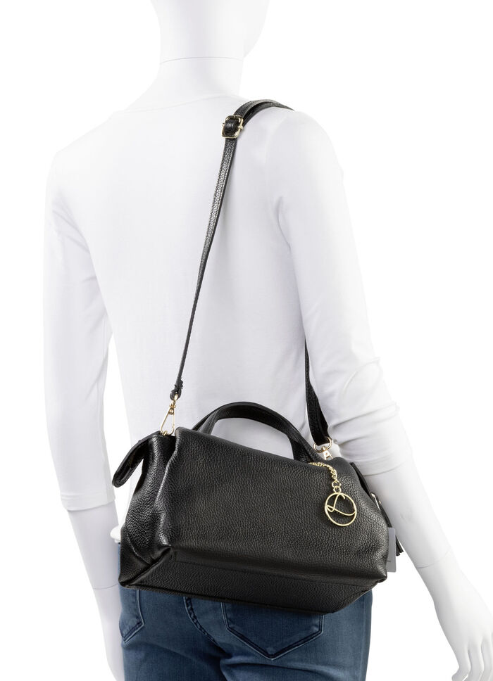 Laurina Tasche aus genarbtem Kalbleder SCHWARZ