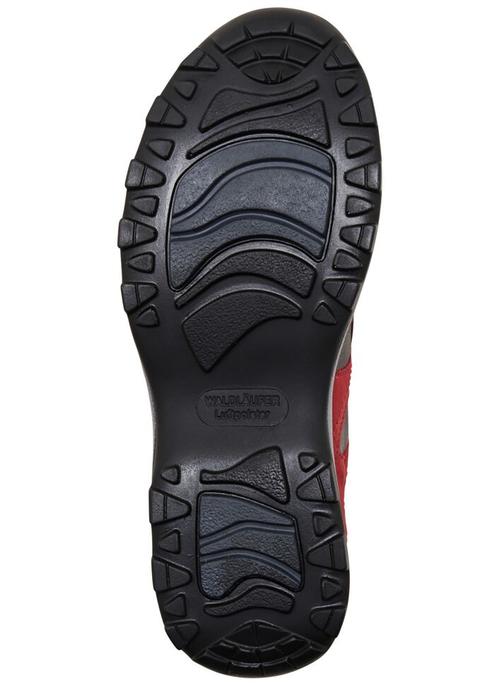 Waldl&auml;ufer, sportliche Damen-Schn&uuml;rschuhe, Weite H, mit herausnehmbarem Fussbett GRANATROT-SCHWARZ-GRAU