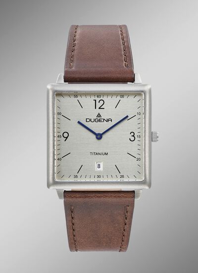 Dugena-Quartz-Herrenuhr mit robustem Titangeh&auml;use 
