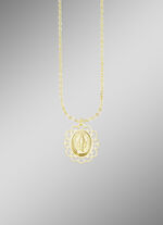 Schöner Anhänger Marienbildnis mit Ankerkette 