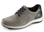 Schnürschuhe mit Kontrast-Besätzen TAUPE-SCHWARZ