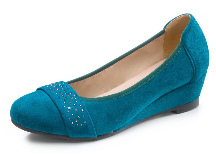 Pumps mit attraktiven Glitzersteinchen PETROL