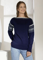 Pullover mit Jacquardbordüre