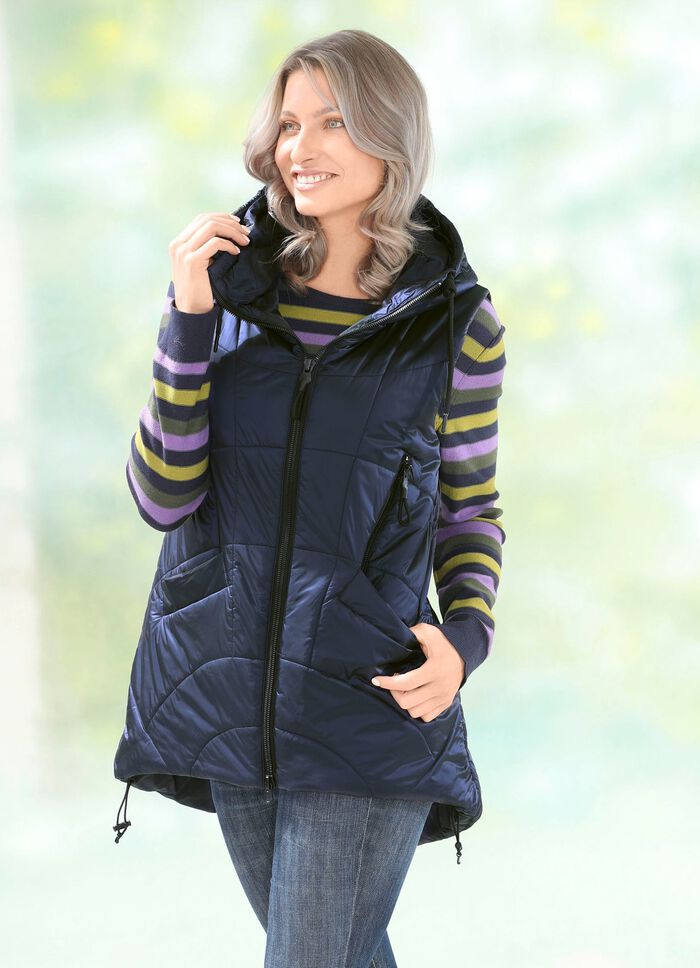 Weste mit Zier-Rei&szlig;verschl&uuml;ssen 