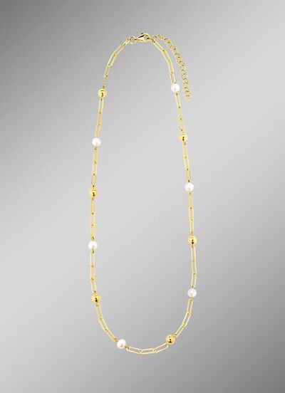 Halskette aus Gold mit S&uuml;sswasser-Zuchtperlen 