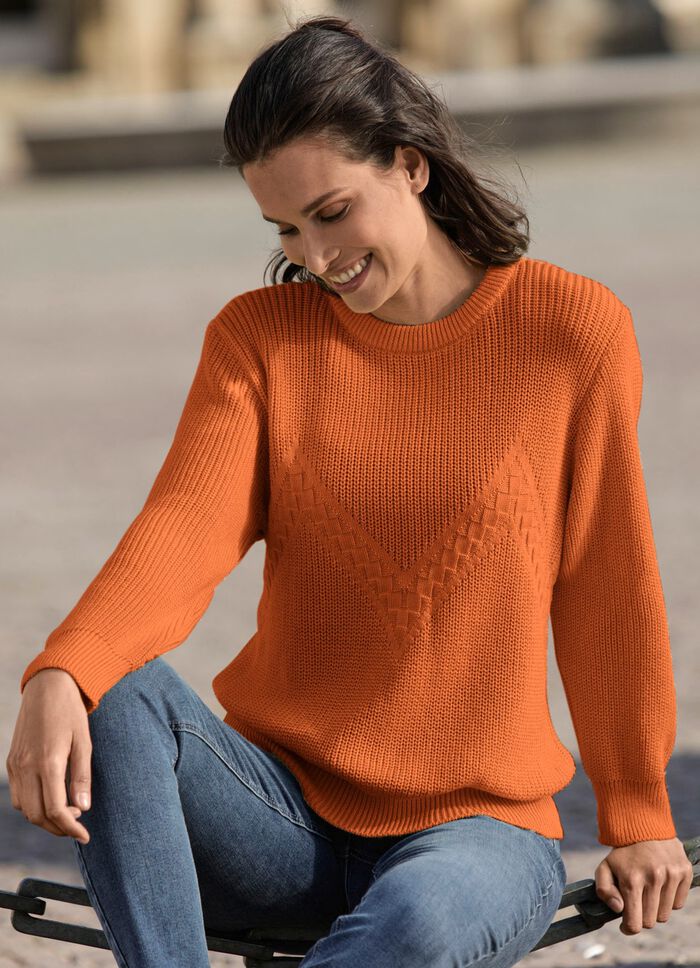 Pullover mit Zackenstruktur 