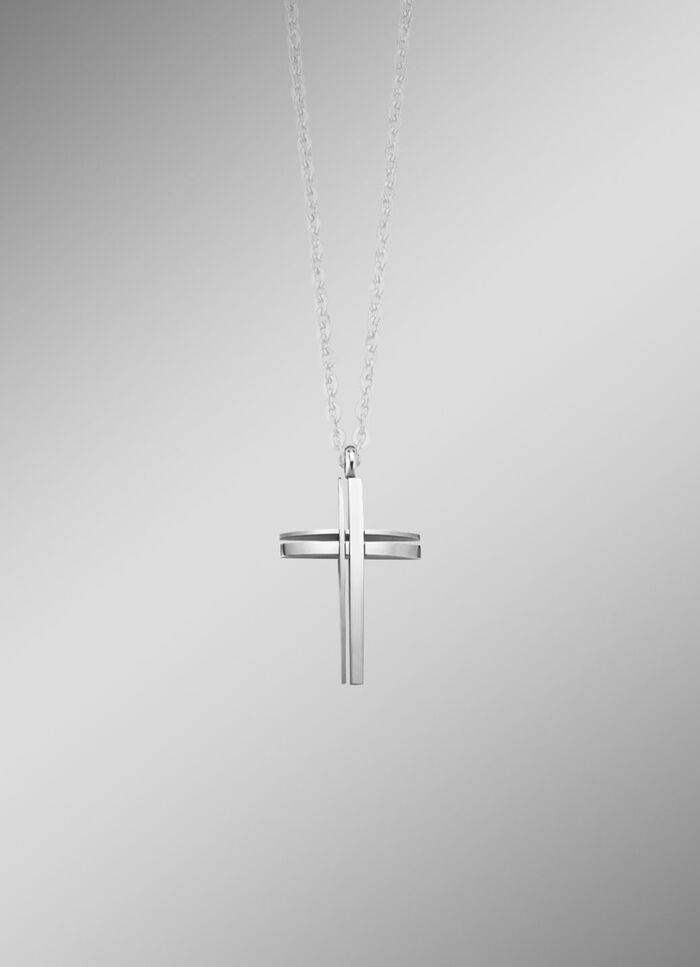 Durchbrochener Kreuz-Anh&auml;nger aus Edelstahl 