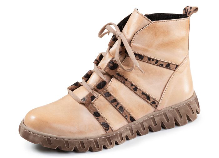 Gemini, trendige Damen-Stiefeletten, Winterschuhe, Weite G, mit herausnehmbarem Fussbett HELLBEIGE