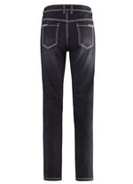 Jeans mit Ziernähten und Strasssteinen SCHWARZ