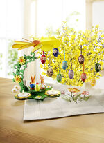 Handgeschnitzte Ei-Hänger, 10er-Set 