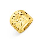 Durchbrochener Damenring im Blumen-Design 