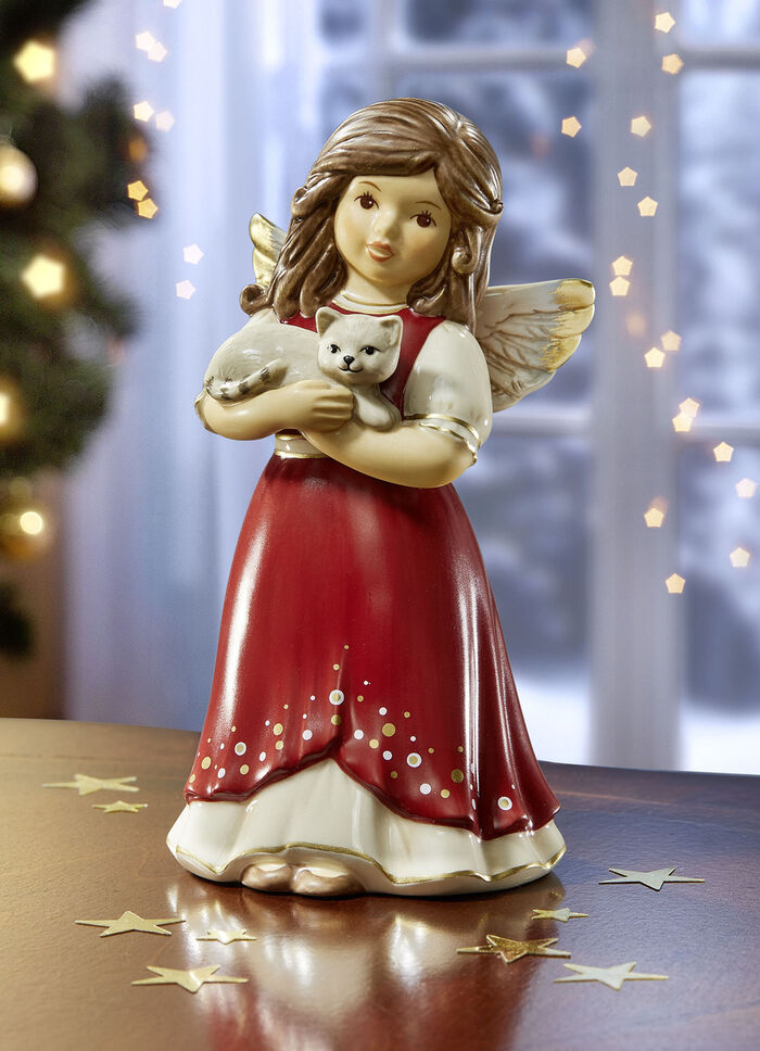 Engel mit Katze aus dem Hause Goebel BORDEAUX