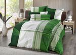 Soft-Biber Bettw&auml;sche-Garnitur GR&Uuml;N