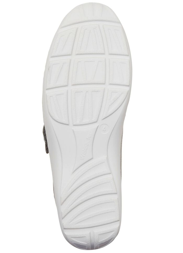 Waldl&auml;ufer, bequeme Damen-Slipper, Weite H, mit herausnehmbarem Fussbett MATTSILBER