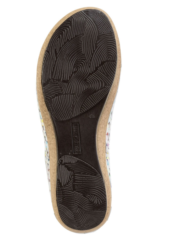 Waldläufer Sandale aus effektvoll bedrucktem Nubukleder ECRU-BUNT