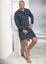 Nachthemd mit Knopfleiste, &Auml;rmelb&uuml;ndchen und Seitenschlitzen 