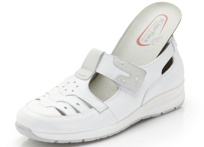 Slipper mit luftigen Durchbrüchen WEISS