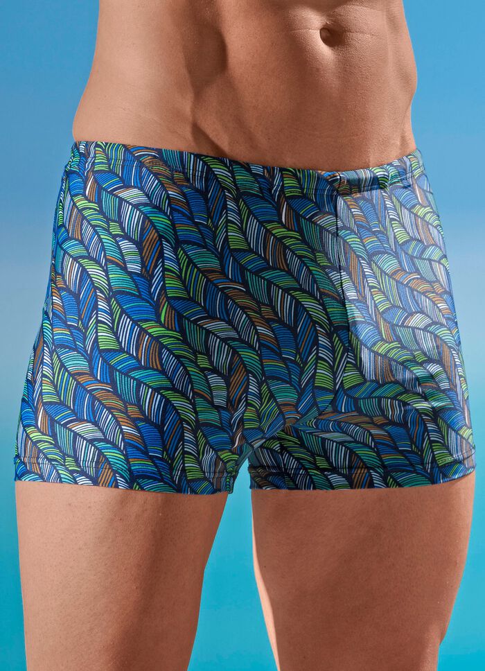 Schwab Badehose in h&ouml;herer Kastenform, allover dessiniert 