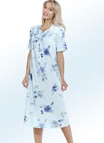 Nachthemd, Kurzarm mit Knopfleiste 