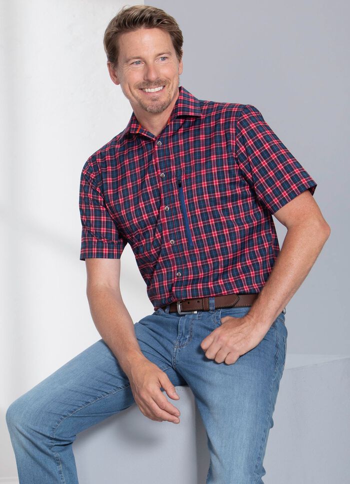 Kariertes Funktions-Hemd in 3 Farben 