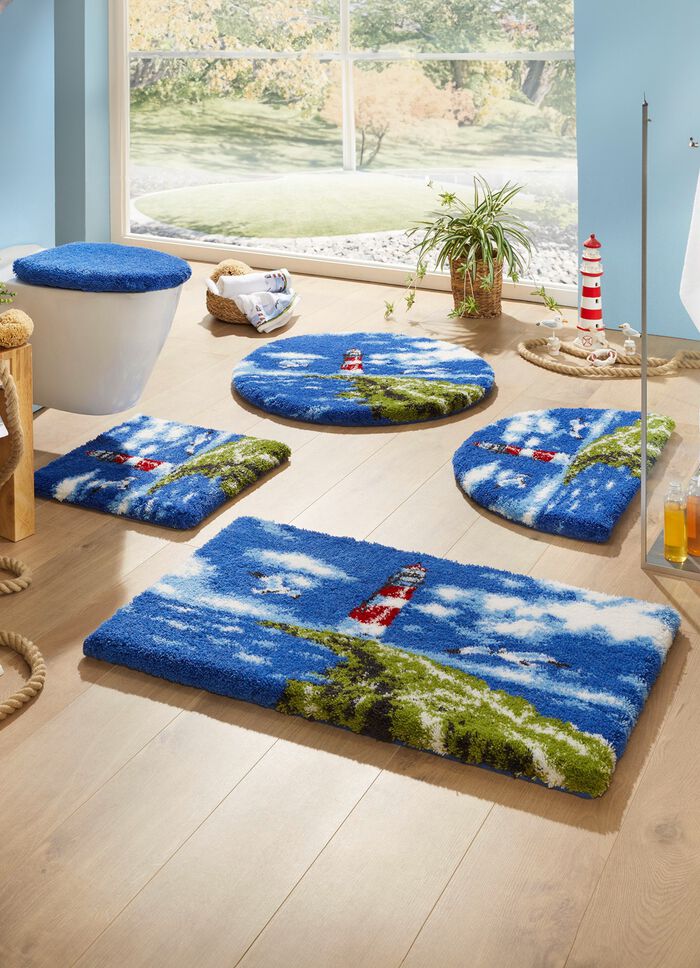 Badgarnitur von Grund mit maritimem Dessin 