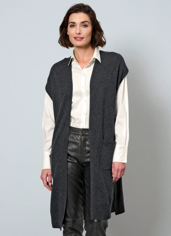 Gilet aus Kaschmir ANTHRAZIT
