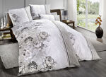 Bettwäsche-Garnitur bezaubernde Rosendessin GRAU