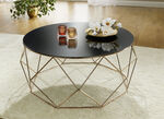 Couchtisch mit Metallgestell GOLD-BRONZE-SCHWARZ