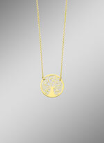 Filigrane Lebensbaum-Halskette aus Gold 585/- fein 