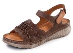 Gemini, leichte Damen-Sandalen, Weite G, aus Leder BRAUN