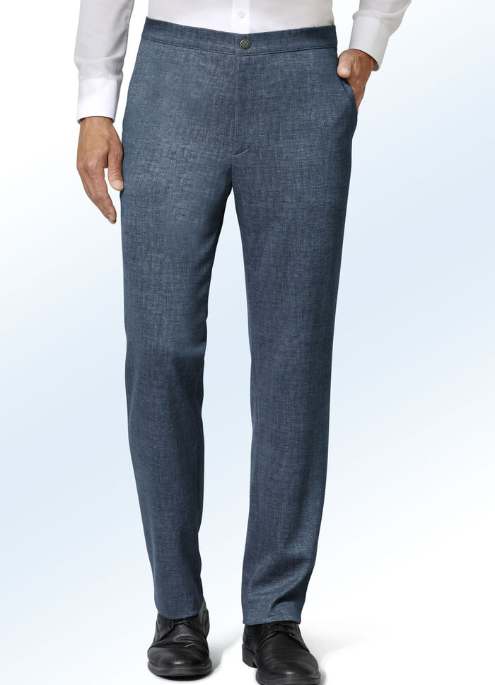 «Klaus Modelle»-Hose in 3 Farben BLAU MELIERT