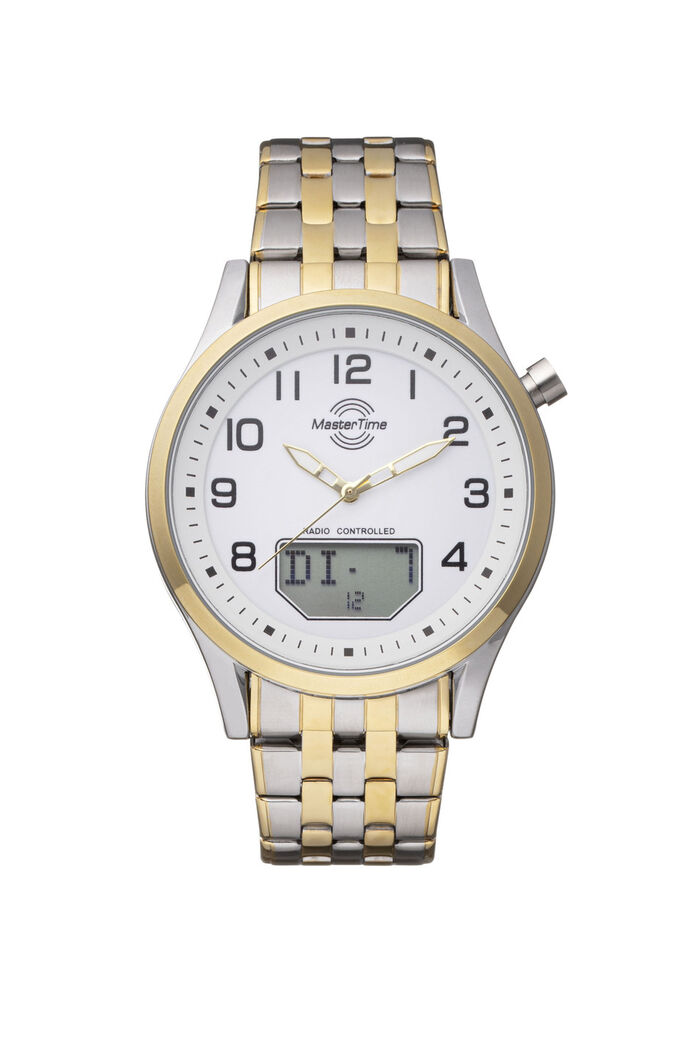 Funk-Herrenuhr mit Edelstahlbandgeh&auml;use 