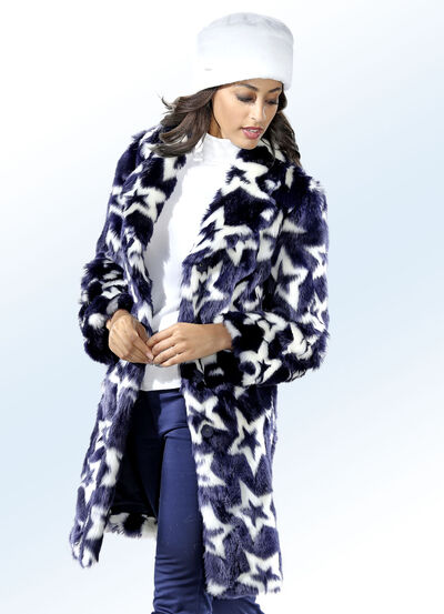 Kurzmantel mit zauberhaftem Sterne-Dessin 