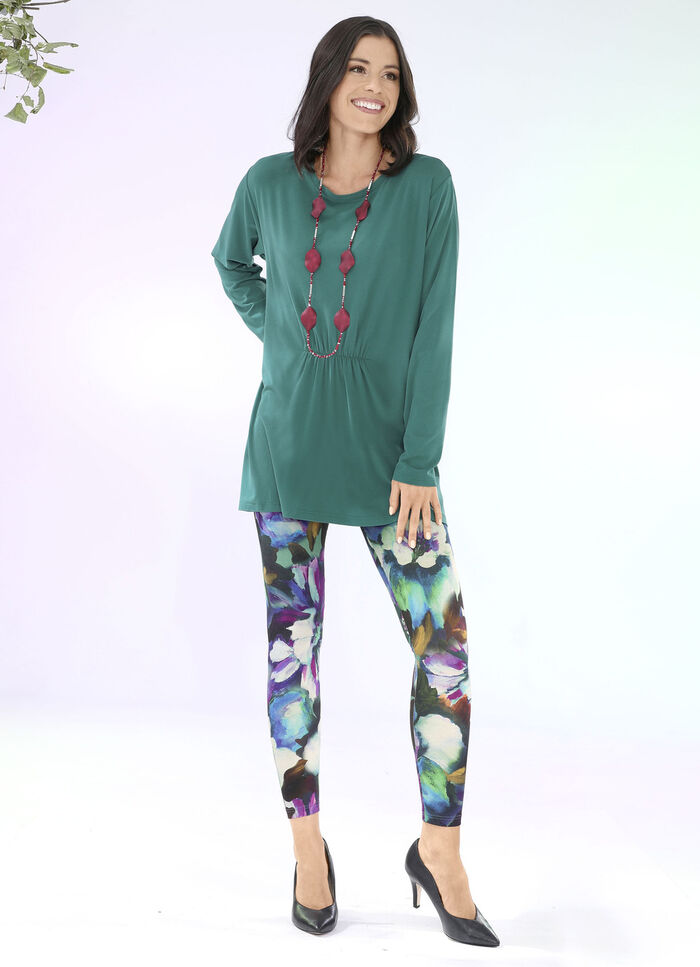 Longshirt mit Raffung in 3 Farben GRÜN