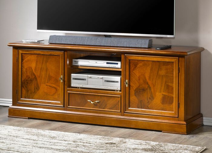 TV-Longboard mit Wurzelholzfurnier 