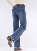Jeans mit angesagtem Fransensaum JEANSBLAU