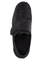 Laurina, klassische Damen-Klettschuhe, mit elastischem Samt 