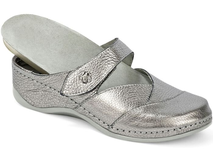 Mubb Clog aus metallisiertem Leder ANTIKBRONZE